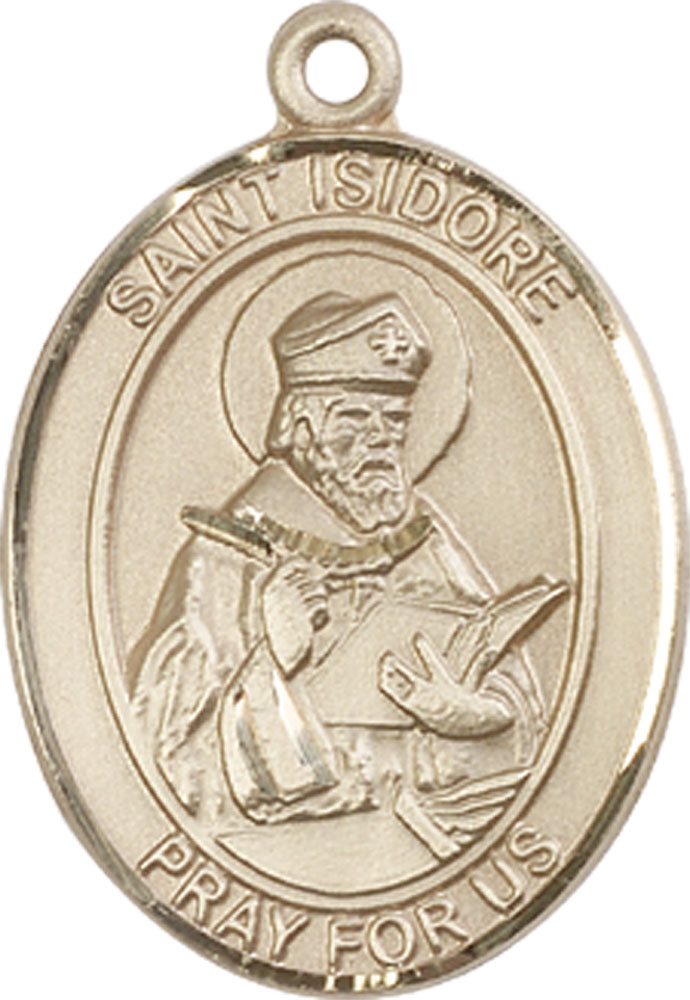 14kt Gold Filled Saint Isidore of Seville Medal