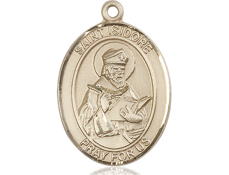14kt Gold Filled Saint Isidore of Seville Medal