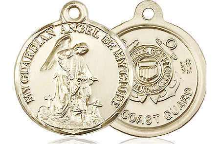 14kt Gold Guardian Angel Coast Guard Medal