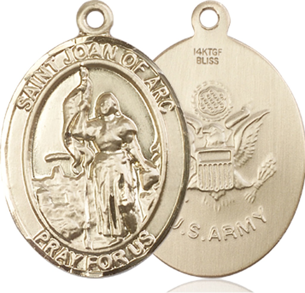14kt Gold Filled Saint Joan of Arc Army Medal