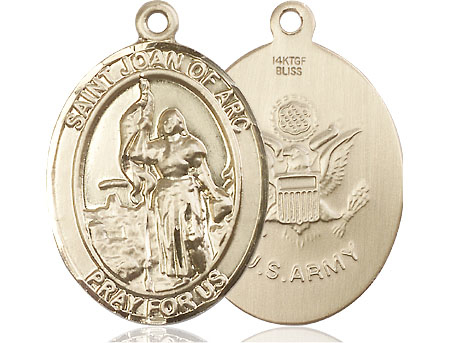 14kt Gold Filled Saint Joan of Arc Army Medal