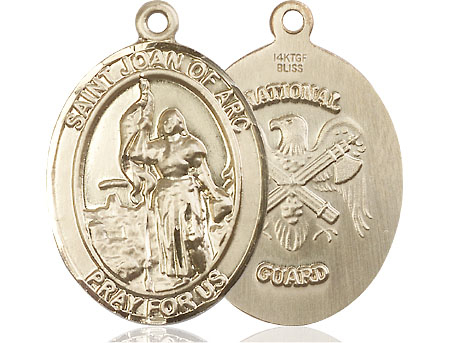 14kt Gold Filled Saint Joan of Arc National Guard Medal