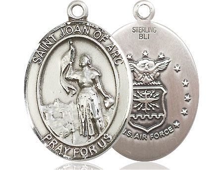 Sterling Silver Saint Joan of Arc Air Force Medal