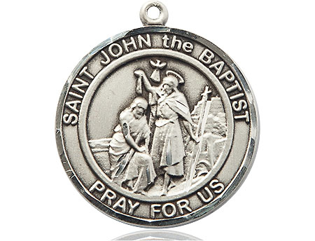 Sterling Silver Saint John the Baptist Medal