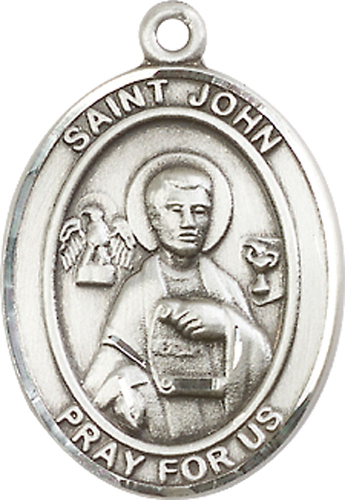 Sterling Silver Saint John the Apostle Medal