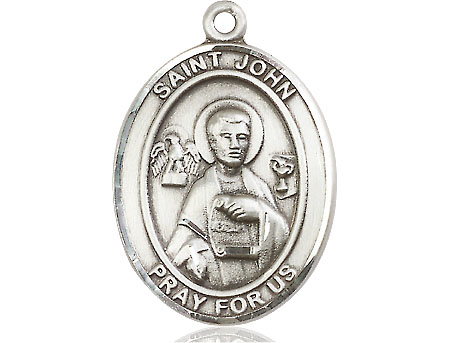 Sterling Silver Saint John the Apostle Medal