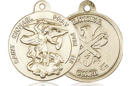 14kt Gold Saint Michael National Guard Medal