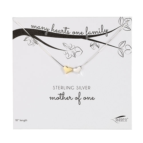18&quot;L Many Hearts Necklace - Of One; Sterling Silver;Carded
