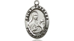 [3992SS] Sterling Silver Saint Theresa Medal