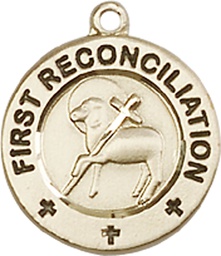 [4008GF] 14kt Gold Filled First Reconciliation / Penance Medal