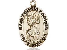 [4020GF] 14kt Gold Filled Saint Christopher Medal