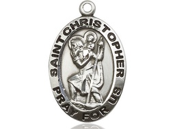 [4020SS] Sterling Silver Saint Christopher Medal