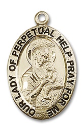 [4022GF] 14kt Gold Filled Our Lady of Perpetual Help Medal