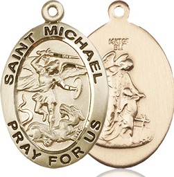 [4027GF] 14kt Gold Filled Saint Michael the Archangel Medal