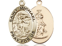 [4027GF] 14kt Gold Filled Saint Michael the Archangel Medal