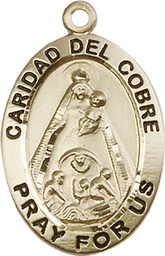 [4031GF] 14kt Gold Filled Caridad del Cobre Medal