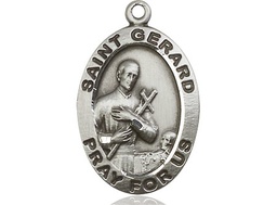 [4034SS] Sterling Silver Saint Gerard Medal
