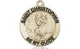 [4051GF] 14kt Gold Filled Saint Christopher Medal