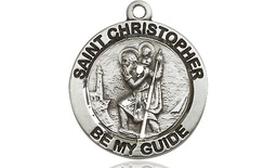 [4051SS] Sterling Silver Saint Christopher Medal