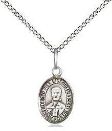 [9278SS/18SS] Sterling Silver Blessed Pier Giorgio Frassati Pendant on a 18 inch Sterling Silver Light Curb chain