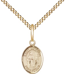 [9280GF/18G] 14kt Gold Filled Saint Susanna Pendant on a 18 inch Gold Plate Light Curb chain