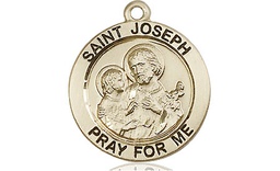 [4055GF] 14kt Gold Filled Saint Joseph Medal