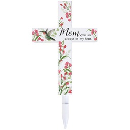 [14417] "Mom" Solar Cross Stake