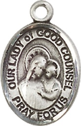 [9287SS] Sterling Silver Our Lady of Good Counsel Medal