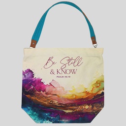 [TOTE141] Printed Canvas Tote Be Still