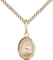 [9294GF/18G] 14kt Gold Filled Saint Marie Magdalen Postel Pendant on a 18 inch Gold Plate Light Curb chain
