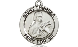 [4064SS] Sterling Silver Saint Theresa Medal