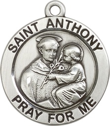 [4076SS] Sterling Silver Saint Anthony Medal