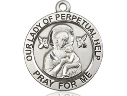 [4077SS] Sterling Silver Our Lady of Perpetual Help Medal