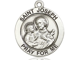 [4079SS] Sterling Silver Saint Joseph Medal