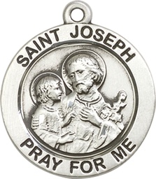 [4079SS] Sterling Silver Saint Joseph Medal