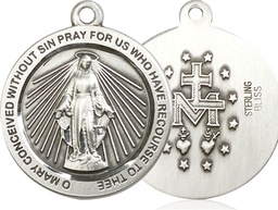 [4080SSY] Sterling Silver Miraculous Medal - With Box
