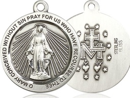 [4080SSY] Sterling Silver Miraculous Medal - With Box