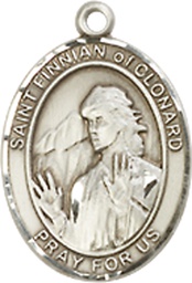 [9308SS] Sterling Silver Saint Finnian of Clonard Medal