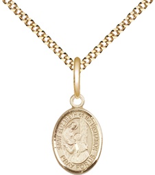 [9311GF/18G] 14kt Gold Filled Saint Elizabeth of the Visitation Pendant on a 18 inch Gold Plate Light Curb chain