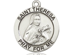 [4087SS] Sterling Silver Saint Theresa Medal