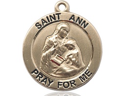 [4088GF] 14kt Gold Filled Saint Ann Medal