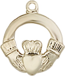 [4113GF] 14kt Gold Filled Claddagh Medal