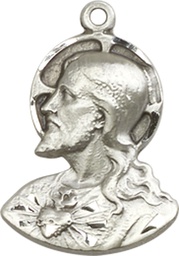 [4117SS] Sterling Silver Head of Christ Medal