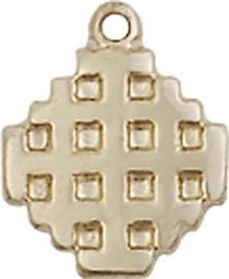[4118GF] 14kt Gold Filled Jerusalem Cross Medal
