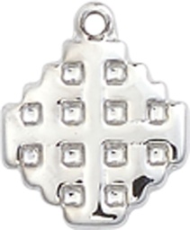 [4118SS] Sterling Silver Jerusalem Cross Medal
