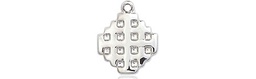 [4118SS] Sterling Silver Jerusalem Cross Medal