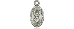 [4121ECSS] Sterling Silver Saint Christopher Medal