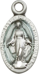 [4121EMSSY] Sterling Silver Miraculous Medal - With Box