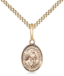 [9317GF/18G] 14kt Gold Filled Saint Anthony of Egypt Pendant on a 18 inch Gold Plate Light Curb chain