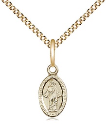 [4121SGF/18G] 14kt Gold Filled Scapular Pendant on a 18 inch Gold Plate Light Curb chain